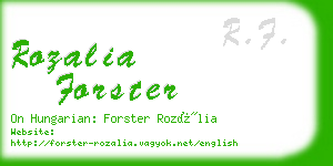 rozalia forster business card